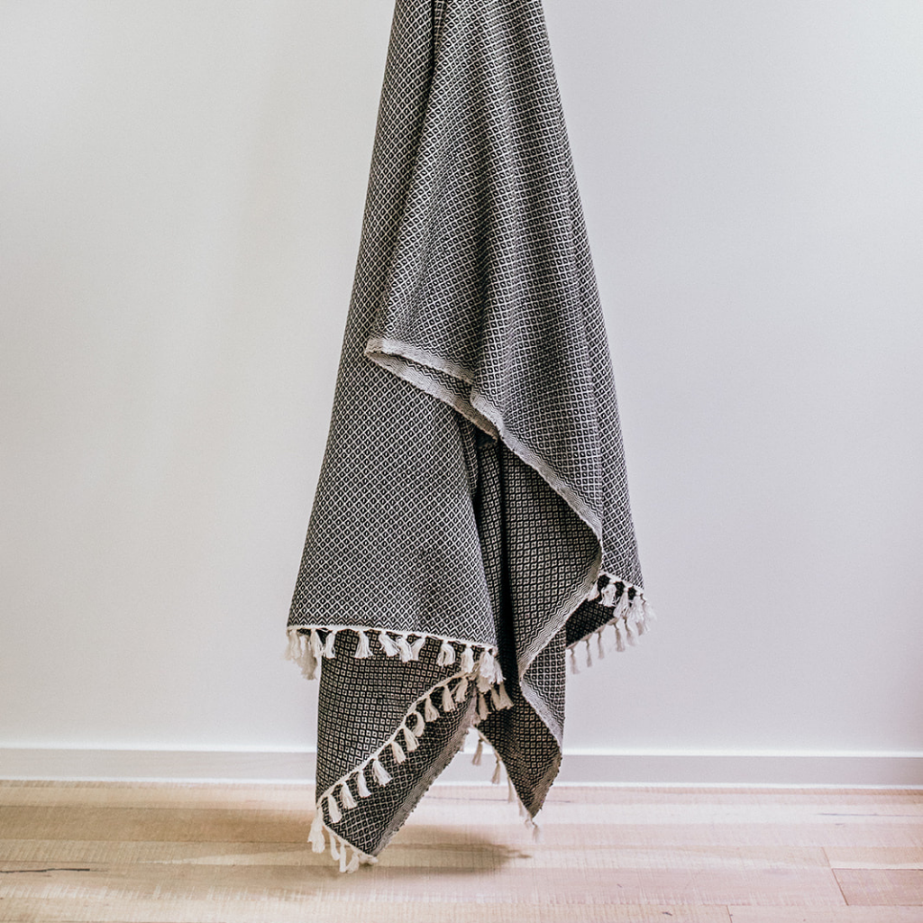 Joyful Handwoven Throw - Smoke