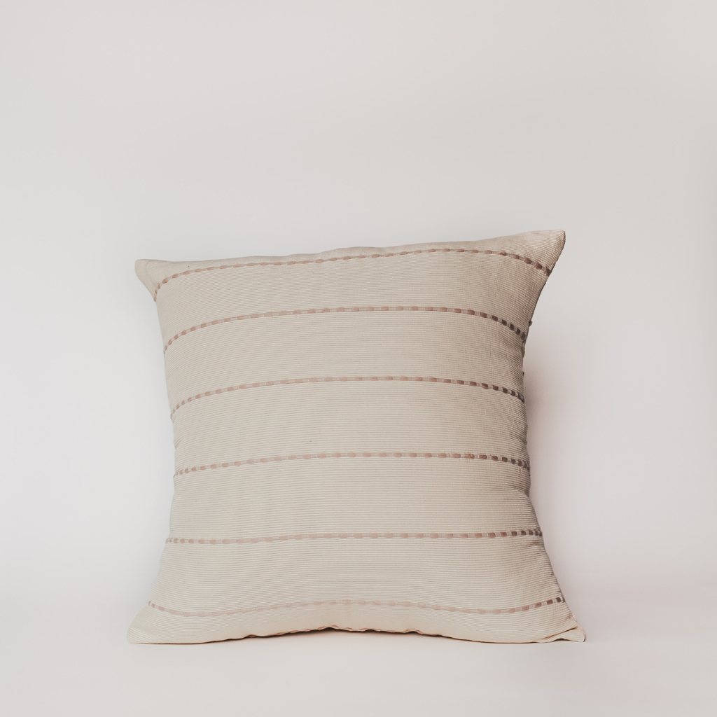 Ribbon Handwoven Pillow 22x22 - Desert Sand